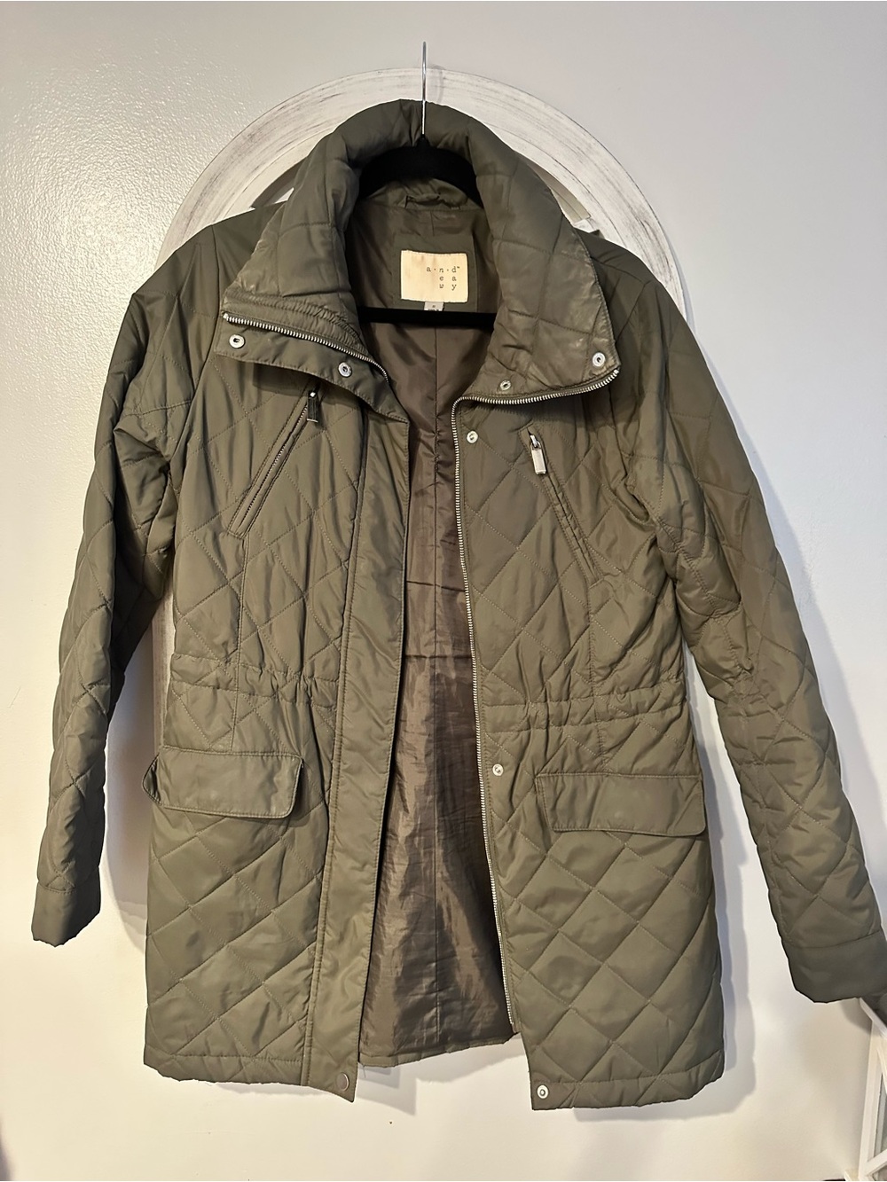 a new day Quilted Olive Green Men's Field Jacket